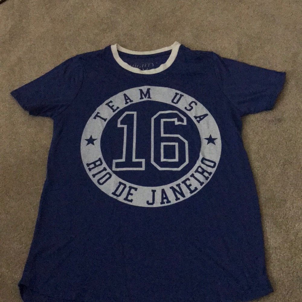 Blue and white Team USA tee